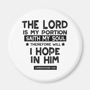 Aimant Citations de Lamentations 3:24 L'Éternel est ma Pa