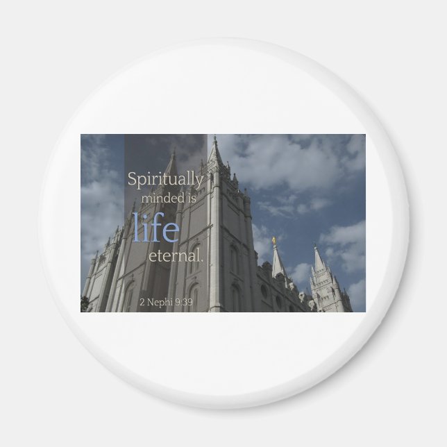 Aimant Citations de LDS "L'esprit spirituel est la vie ét (Devant)