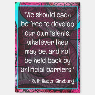 Aimant Citations de Ruth Bader Ginsburg RBG Sagesse Micro