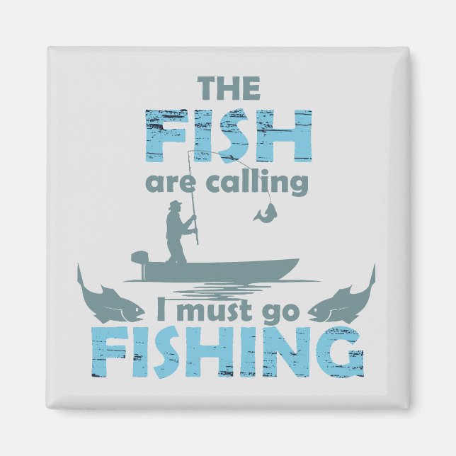 Aimant citations drôles pour les amateurs de pêche (Devant)