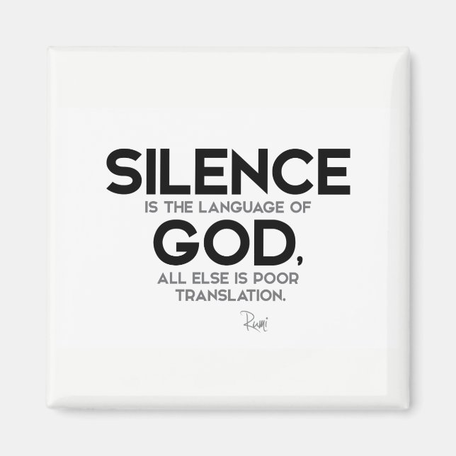 Aimant CITES : Rumi : Silence : Langue de Dieu (Devant)