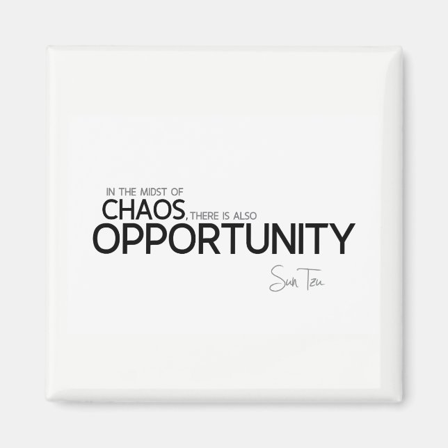 Aimant CITES : Sun Tzu : Au milieu du chaos : opportunité (Devant)
