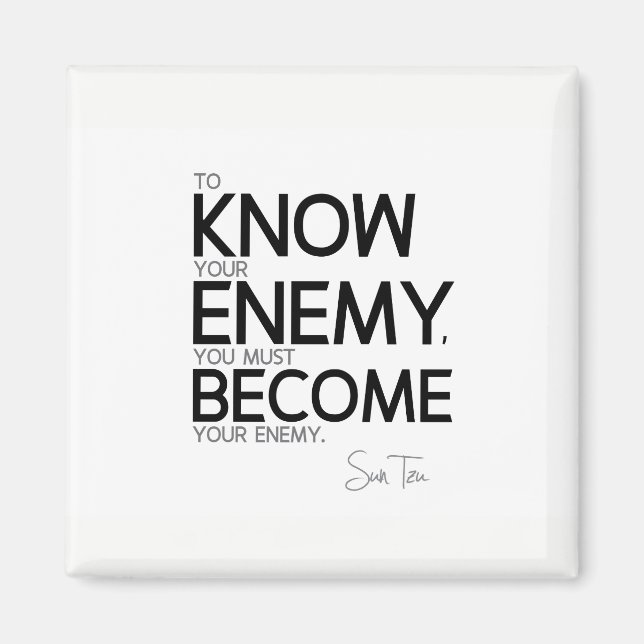 Aimant CITES : Sun Tzu : Connaissez votre ennemi (Devant)