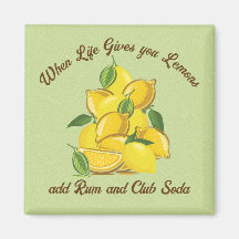 Aimant Citron Été Rhum