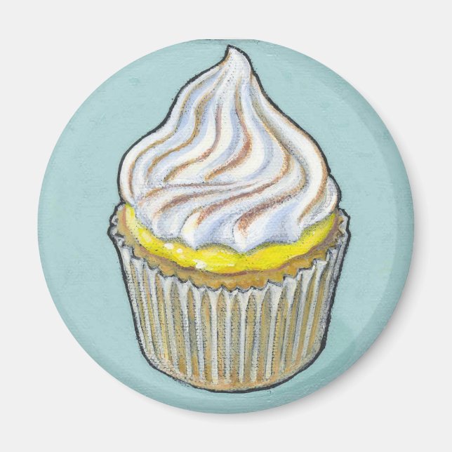 Aimant Citron merangue cupcake (Devant)