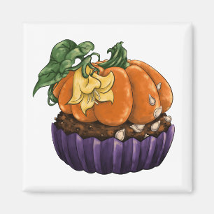 Aimant Citrouille Cupcake