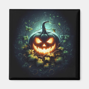 Aimant Citrouille d'Halloween lumineuse de nature effraya