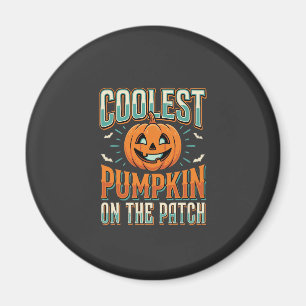 Aimant Citrouille la plus cool sur le patch Design Hallow