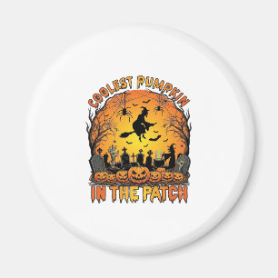 Aimant Citrouille Patch Halloween Sorcière Araignées Grav