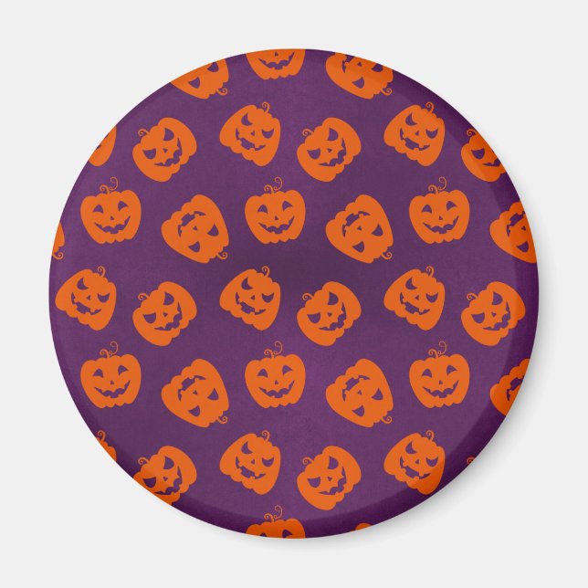 Aimant Citrouilles d'Halloween sur Motif Arrière - plan v (Devant)