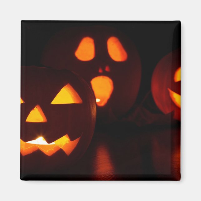 Aimant Citrouilles Jack-O-Lantern (Devant)