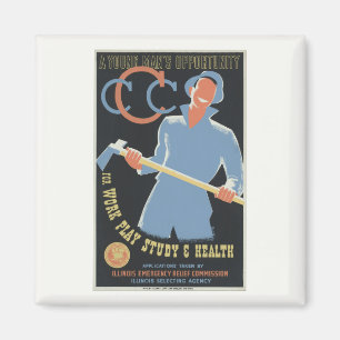 Aimant Civilian Conservation Corp : Work Play Study Healt