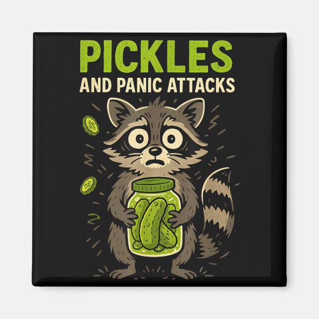Aimant Ckles And Panic Attacks Raccoon Trash Panda Funny  (Devant)