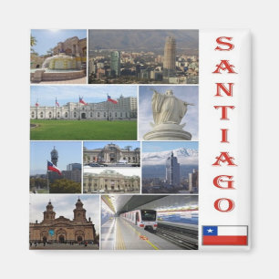 Aimant CL - Chili - Santiago - I Love