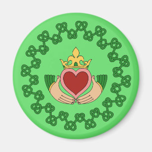 Aimant Claddagh et Green Knotwork