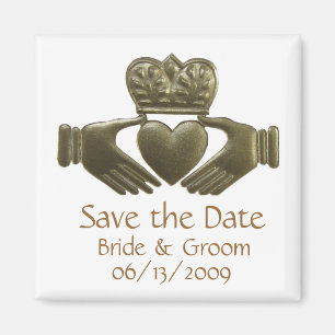 Aimant Claddagh Irlandais Or - save the date
