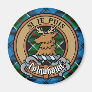 Aimant Clan Colquhoun Crest sur Tartan