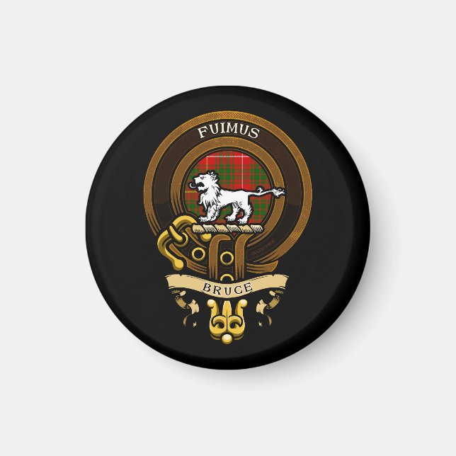 Aimant Clan écossais Bruce Badge et Crest | Armoiries (Devant)