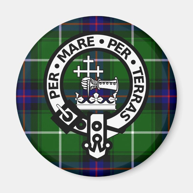 Aimant Clan écossais Donald Tartan et Crest (Devant)