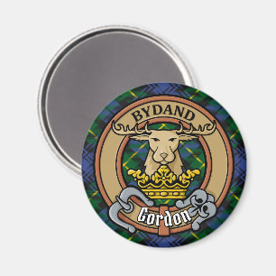 Aimant Clan Gordon Crest sur Tartan