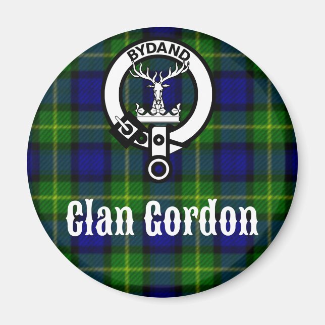 Aimant Clan Gordon Tartan Crest (Devant)
