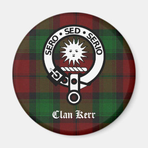 Aimant Clan Kerr Crest Badge Tartan