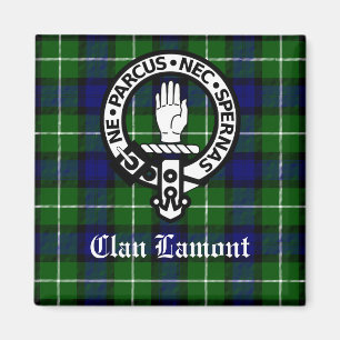 Aimant Clan Lamont Crest Badge & Tartan