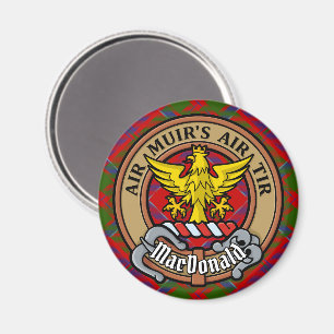 Aimant Clan MacDonald de Keppoch Crest sur Tartan
