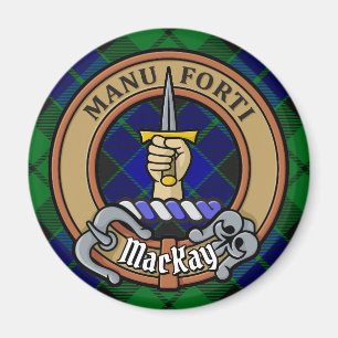 Aimant Clan MacKay Crest sur Tartan