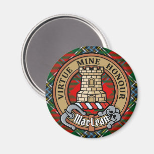 Aimant Clan MacLean Crest sur Tartan