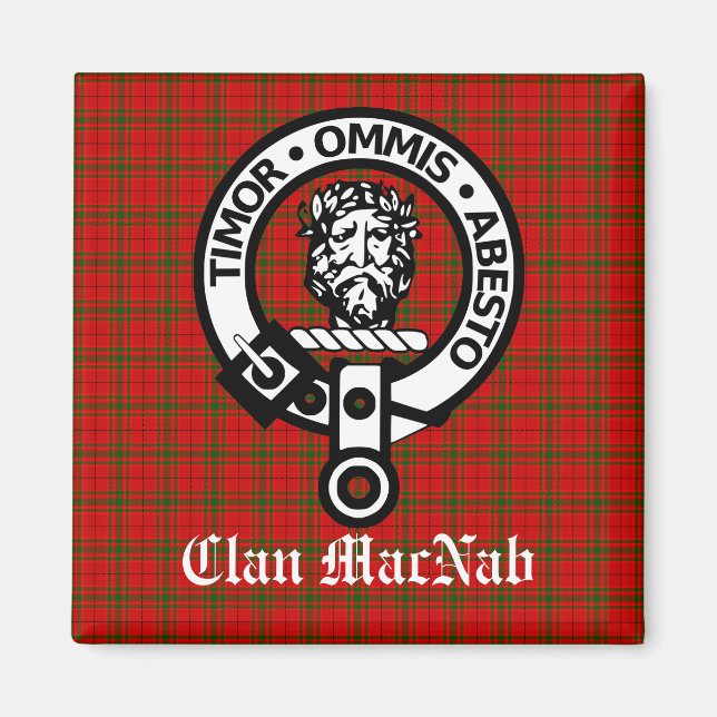 Aimant Clan MacNab Crest Badge et Tartan (Devant)