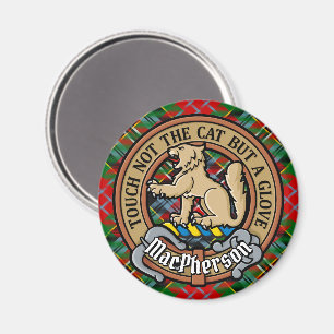 Aimant Clan MacPherson Crest sur Tartan