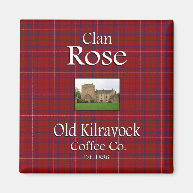 Aimant Clan Rose Old Kilravock Coffee Co. (Devant)