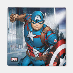 Aimant Classique Avengers   Capitaine America avance