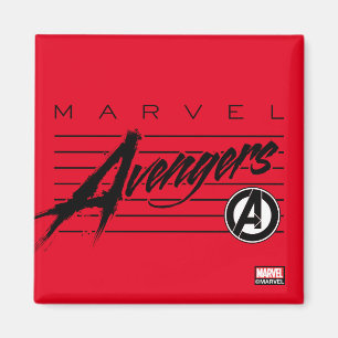 Aimant Classique Avengers   Logo Stylisé de Retro Avenger