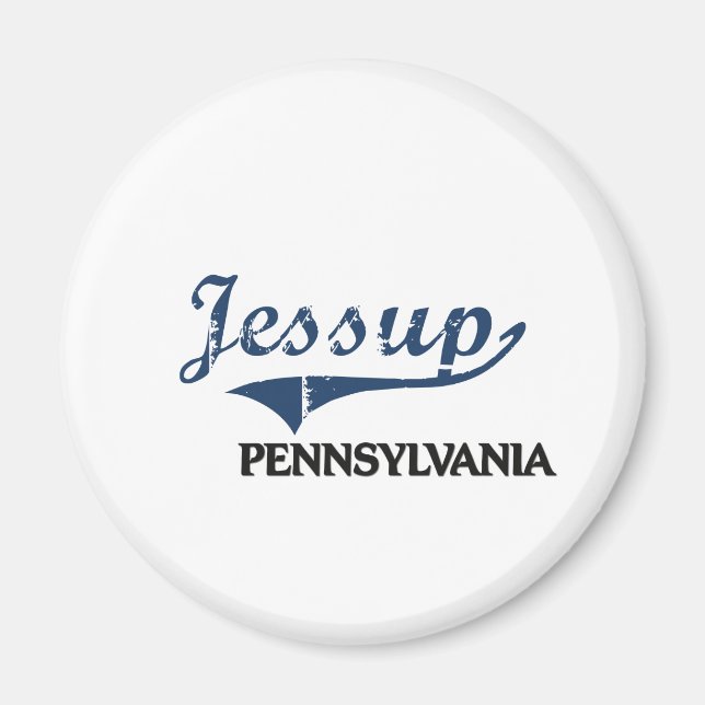 Aimant Classique de la ville de Jessup Pennsylvanie (Devant)