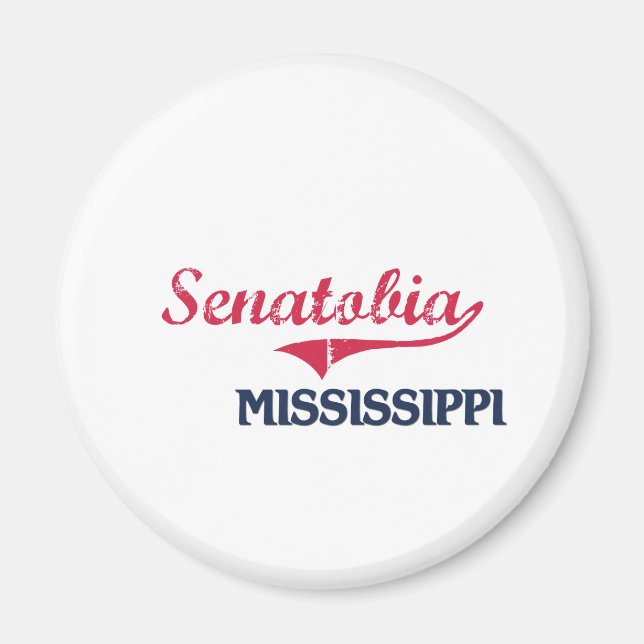 Aimant Classique de la ville de Senatobia Mississippi (Devant)