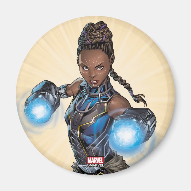 Aimant Classiques Avengers | Shuri Saut avec gantelets (Devant)