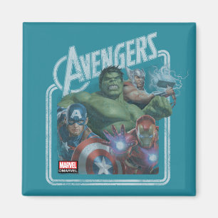Aimant Classiques des Avengers   Art Rétro des Avengers