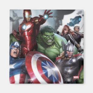 Aimant Classiques des Avengers Prêts au combat Dessin