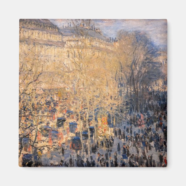 Aimant Claude Monet - Boulevard des Capucines à Paris (Devant)
