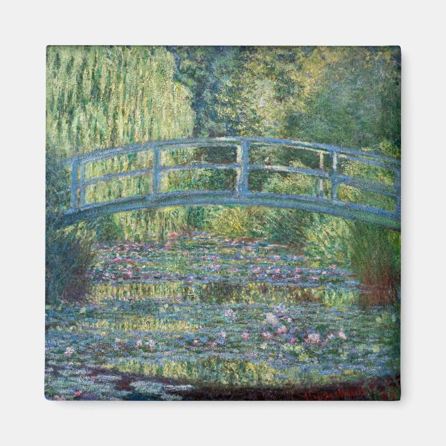 Aimant Claude Monet - Eau Lily étang, Harmonie verte (Devant)