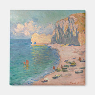 Aimant Claude Monet - Etretat : Plage et Falaise d'Amont