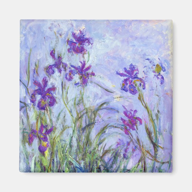 Aimant Claude Monet - Lilac Irises / Iris Mauves (Devant)