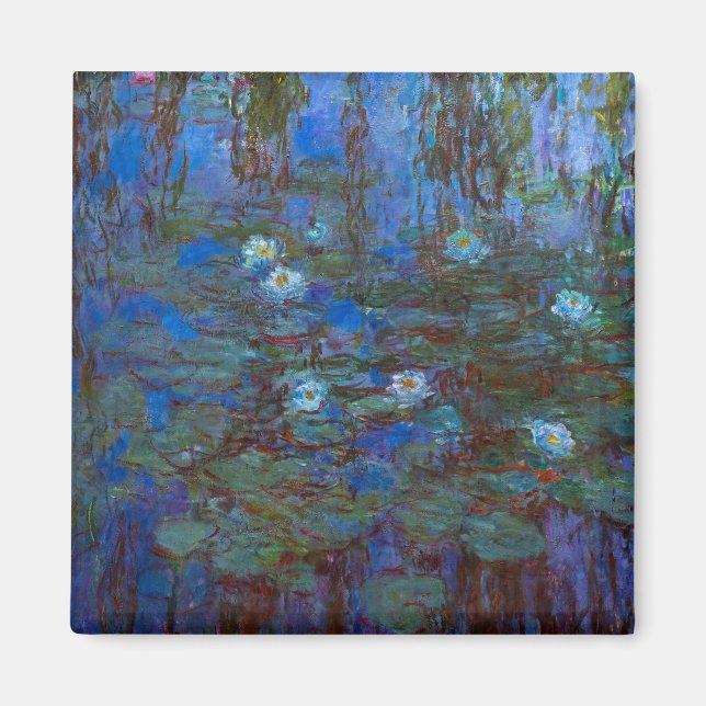 Aimant Claude Monet - Lys d'Eau Bleue (Devant)