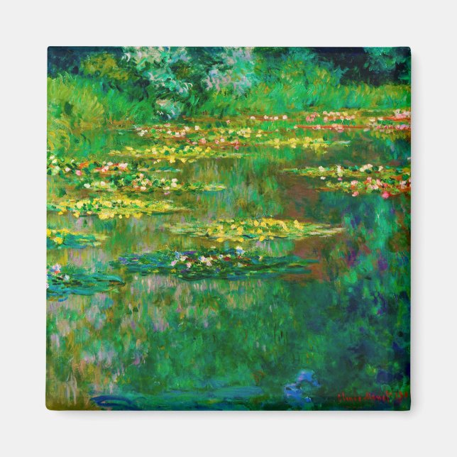 Aimant Claude Monet "Nappes d'eau" 17. (Devant)