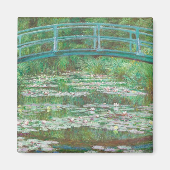 Aimant Claude Monet pont de football japonais. Impression (Devant)