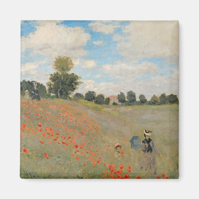 Aimant Claude Monet | Poppies sauvages, près d'Argenteuil (Devant)