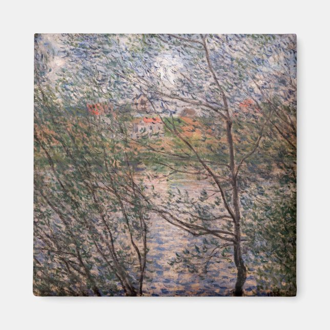 Aimant Claude Monet - Printemps à travers les branches (Devant)