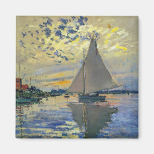Aimant Claude Monet - Voilier au Petit-Gennevilliers